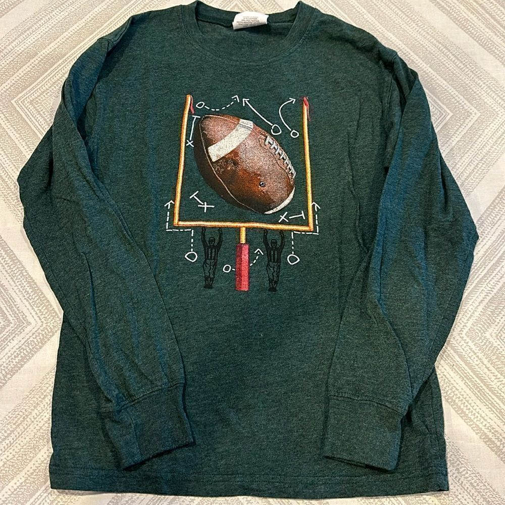 Bottlecaps Boys Football Graphic Long Sleeve T-Shirt
